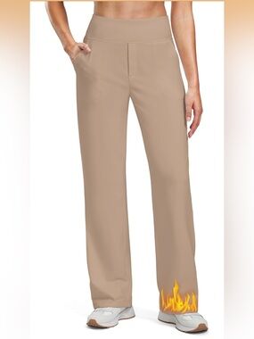 Fleece Lined Straight Leg Pant | XXL 33” Inseam | Dress Pants | Comfort Waist